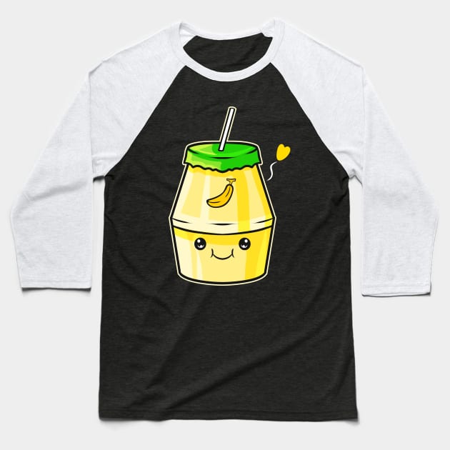 I Love Banana Milk Milk Shake And Banana Baseball T-Shirt by SinBle